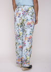 Bianca Floral Straight Trousers, Blue Multi