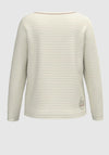 Bianca Dami Striped Long Sleeve T-Shirt, Beige & Cream