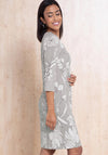 Bianca Danilo Floral Tunic Dress, Grey