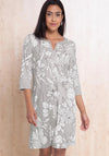 Bianca Danilo Floral Tunic Dress, Grey