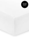 Bedeck 1000TC Egyptian Cotton Sateen Extra Deep Fitted Sheet, White