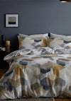 Bianca Home Hexagon Geometric Duvet Set, Grey Ochre
