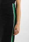 Bianca Grid Print Jersey Skirt, Black