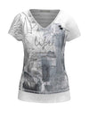 Bianca Julie Metallic Effects T-Shirt, Grey Multi