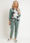 Bianca Irena Geo Print Top, Green Multi