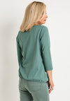 Bianca Irena Geo Print Top, Green Multi
