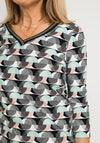 Bianca Emily V-Neck Geo Print Top, Multi-Coloured