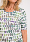 Bianca Dinia Watercolour Spot Print T-Shirt, Green