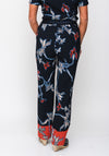 Bianca Floral Relaxed Fit Trousers, Navy Multi
