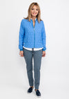 Bianca Aimee Quilted Short Bomber Jacket, Blue