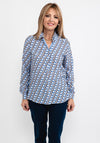 Bianca Alida Print Blouse, Blue Multi