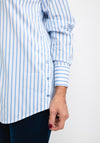 Bianca Anina Striped Shirt, White & Blue