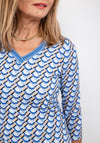 Bianca Emily Shape Print T-Shirt, Blue Multi