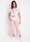 Bianca Multi Patch Print T-Shirt, Beige Multi