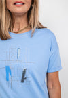Bianca Aila Metallic Sequin T-Shirt, Blue