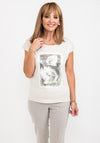 Bianca Julie Shimmer Motif T-Shirt, Stone