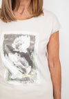 Bianca Julie Shimmer Motif T-Shirt, Stone