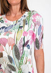 Bianca Leaf Print T-Shirt, Multi