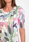 Bianca Leaf Print T-Shirt, Multi