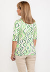 Bianca Malve Printed T-Shirt, Green Multi