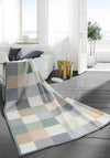 Biederlack Cotton Home Check Large Blanket, Sage