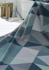 Biederlack Kaliedoscope Blue Throw, Blue