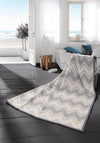 Biederlack Zig Zag Blue Throw, Blue Multi