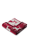 Biederlack Christmas Stags Throw, Wine