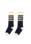 Billieblush Stripe Glitter Socks, Navy