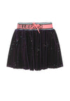 Billieblush Girls Pleated Velour Skirt, Navy