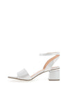 Bioeco By Arka Shimmer Block Heel Sandal, Silver
