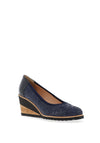 Bioeco by Arka Leather 	Wedged Shoes, Navy