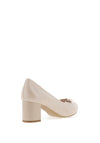 Bioeco by Arka Leather Block Heel Shoes, Taupe