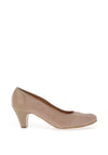 Bioeco By Arka Patterned Suede Heeled Shoe, Nude
