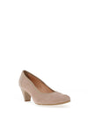 Bioeco By Arka Patterned Suede Heeled Shoe, Nude