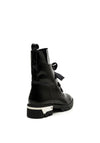 Bioeco by Arka Patent Ribbon Lace Boots, Black