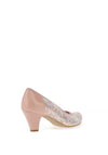 Bioeco by Arka Patterned Suede Heeled Shoe, Pink