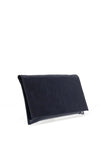 Bioeco By Arka Shimmer Patent Clutch Bag, Navy