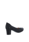 Bioeco by Arka Leather Reptile Block Heel Shoes, Black