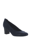 Bioeco by Arka Leather Reptile Block Heel Shoes, Navy