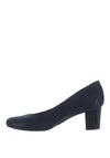 Bioeco by Arka Leather Reptile Block Heel Shoes, Navy