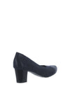 Bioeco by Arka Leather Reptile Block Heel Shoes, Navy
