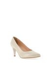 Bioeco by Arka Shimmer Leather Court Shoes, Gold