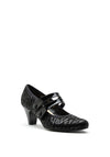 Bioeco by Arka Leather Double Strap Heeled Shoes, Black
