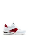 Bioeco by Arka Patent Colour Block Trainer, White & Red