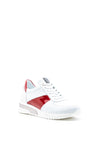 Bioeco by Arka Patent Colour Block Trainer, White & Red