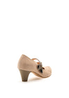 Bioeco by Arka Leather Double Strap Heeled Shoes, Nude