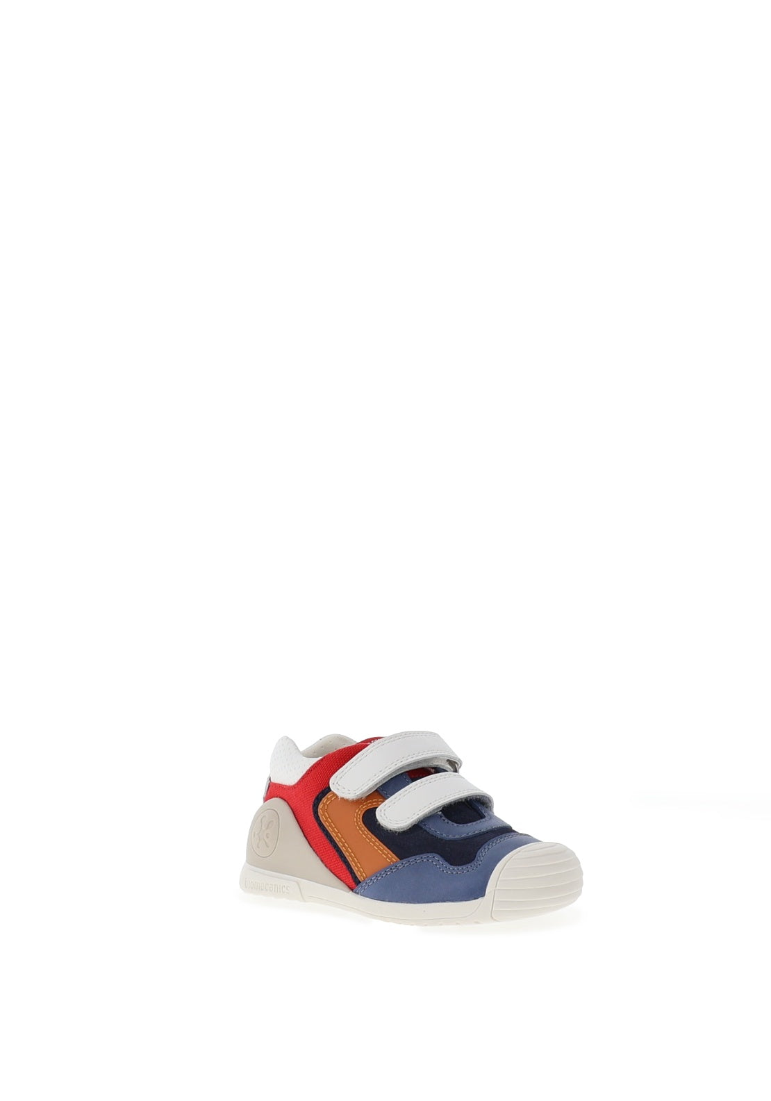 Biomechanics Baby Boys Leather Panel Velcro Trainers, Blue Multi