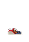 Biomechanics Baby Boys Leather Panel Velcro Trainers, Blue Multi