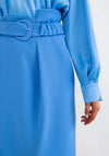 Birelin Crepe Midi Pencil Skirt, Blue Marine